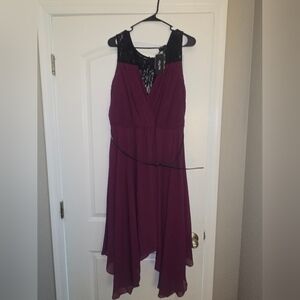 City Chic Red Halter Sundress for Wedding Guest